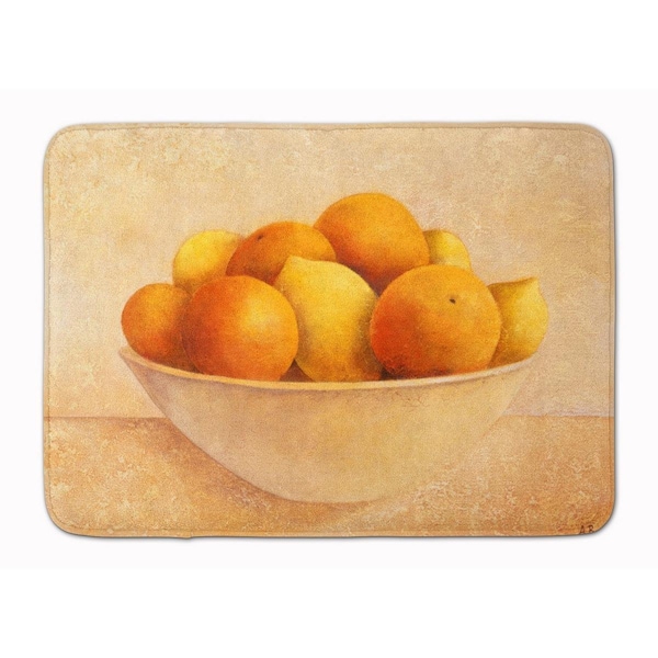 Jensendistributionservices Orange & Lemons in a Bowl Machine Washable Memory Foam Mat MI2550532 - main